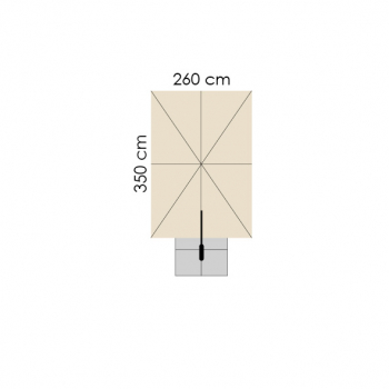 Schneider SET Ampelschirm Bermuda 260x350cm Anthrazit + Schutzhülle + Ständer